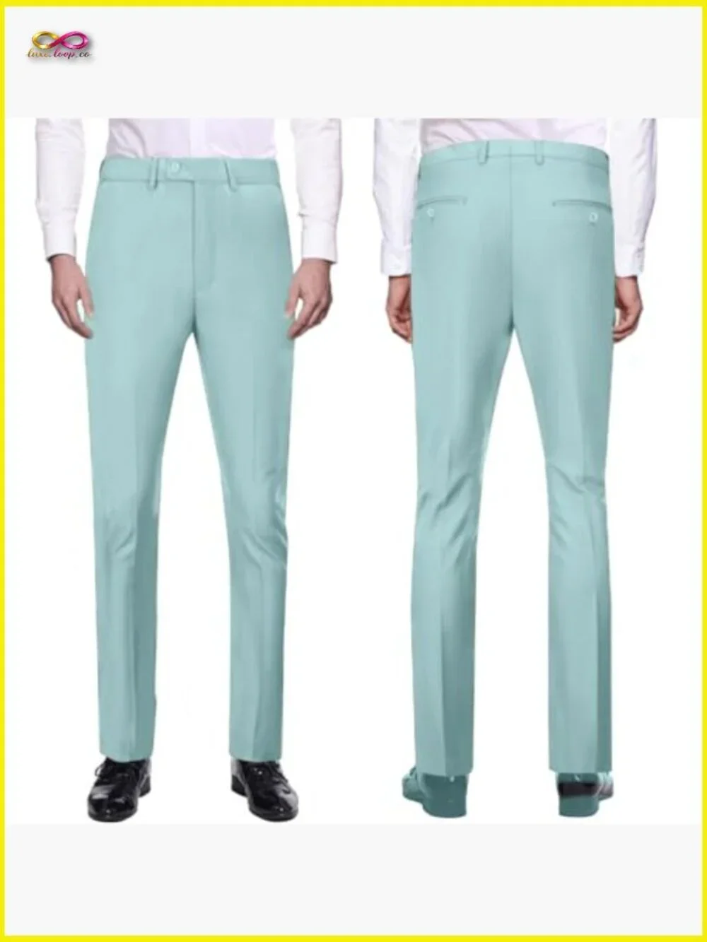 Slim Fit Modern Suit Vest Pants Set Classic Formal Wedding Business Attire